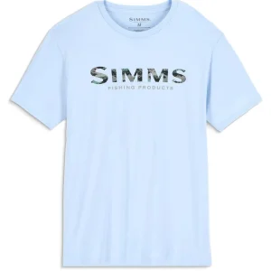 Simms Shroud Fill Logo T-Shirt Sky Blue- S