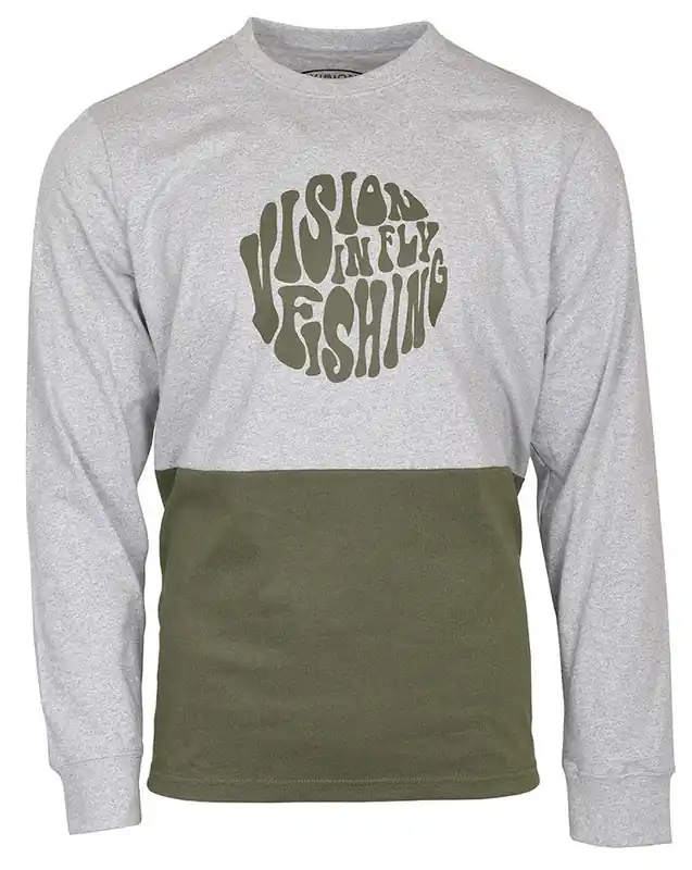 Vision Since T-shirt mit langen Ärmeln grau/olive- XL