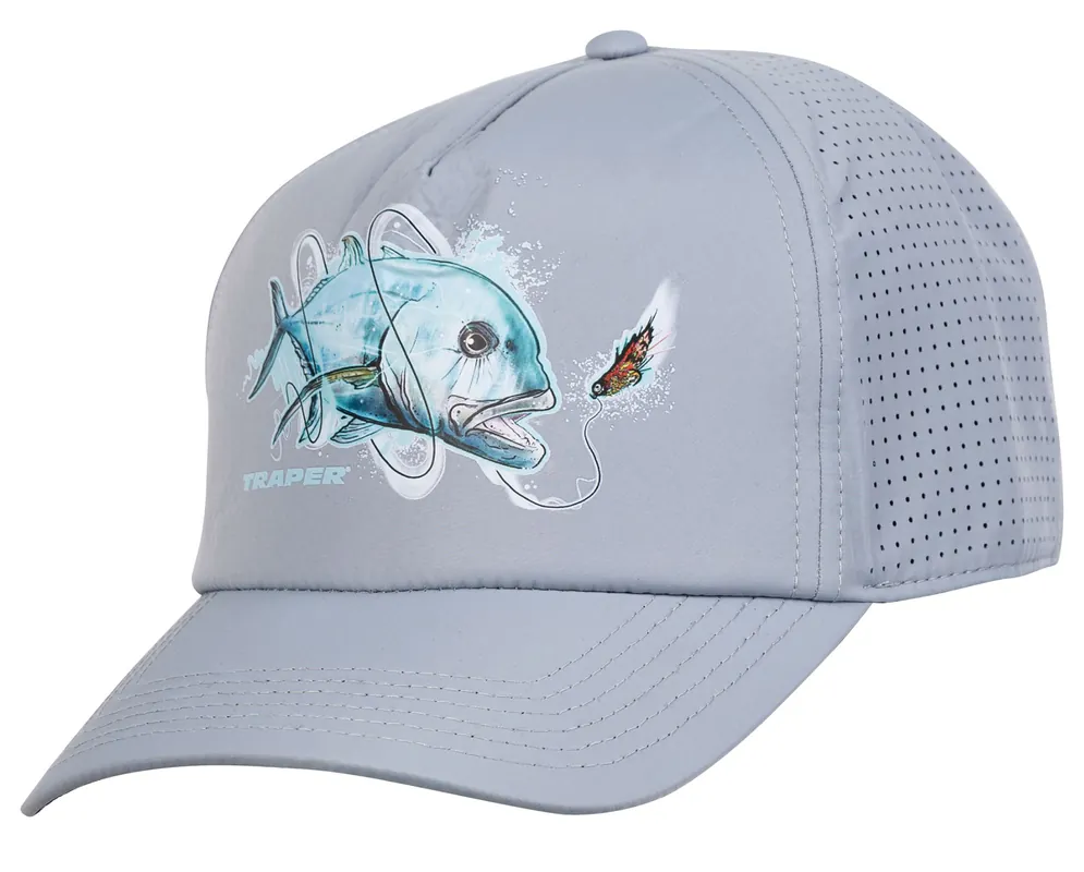 Traper Cap Solar Pro UPF 50+ Giant Trevally Light Grey-
