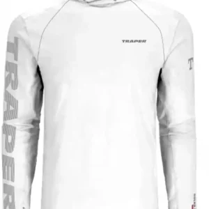 Traper Solar Hoody Pro UPF 50+ Fishing Shirt White- S