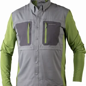 Traper Solar Pro UPF 50+ Fishing Shirt Kiwi Grey- S