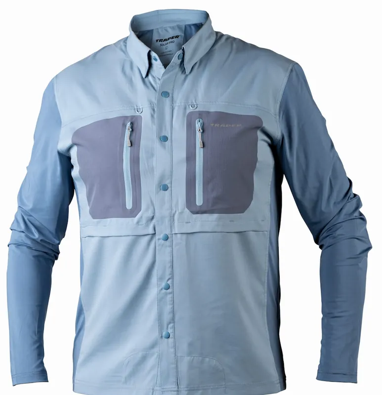 Traper Solar Pro UPF 50+ Fishing Shirt Light Denim- S