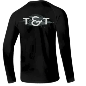 Thomas & Thomas Black T&T Monogram L/S Tech Shirt UPF30+ Sonnenschutz- S