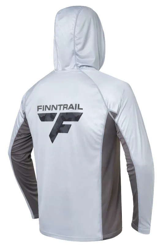 Finntrail Sunhoody Wave Big Logo grey Sonnenschutz UPF 50+- S