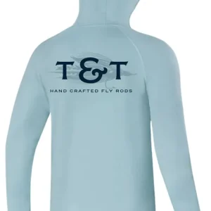 Thomas & Thomas Sky Blue Tech Hoody with T&T Monogram on back UPF30+ Sonnenschutz- S