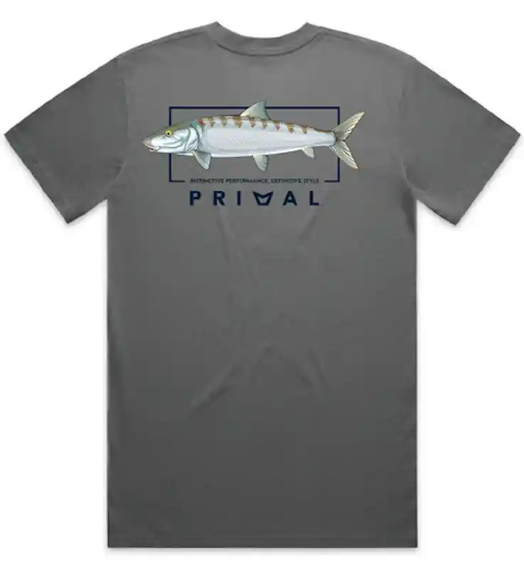 Primal Artist Tee Bonefish Steel Grey- S