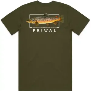 Primal Artist Tee Brown Trout Olive- S