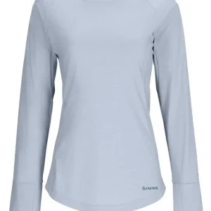 Simms W's Solarflex Cooling Hoody Langarmhemd steel blue- XS