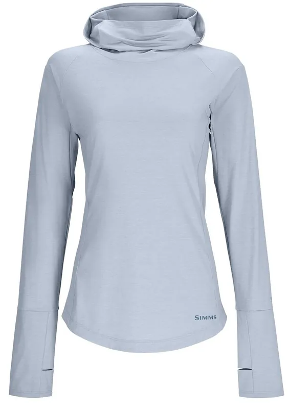 Simms W's Solarflex Cooling Hoody Langarmhemd steel blue- XS