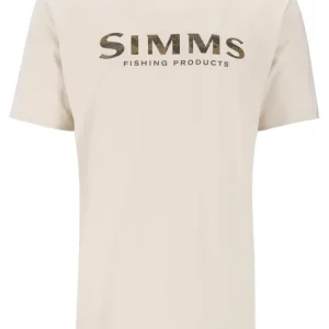 Simms Shroud Fill Logo T-Shirt Natural- S