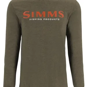 Simms Logo Shirt LS - Longsleeve Loden Heather-                                                                                                                                                                                                                        S