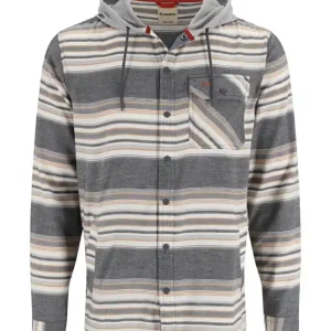 Simms Santee Flannel Hoody Black Slate Blanket Stripe-                                                                                                                                                                                                                        M