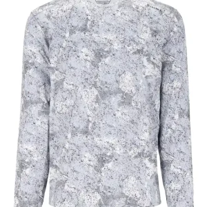 Simms SolarFlex Crewneck UPF50 UV-Schutz Shirt Back Eddy White-                                                                                                                                                                                                                        M