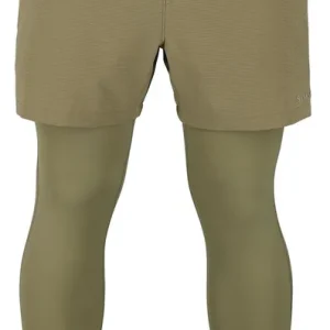 Simms Latitude BiComp Bottom Wetwading Shorts with integrated Tights UPF50 UV-Schutz Bay Leaf-                                                                                                                                                                                                                        S