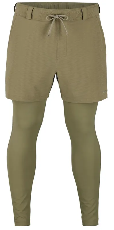 Simms Latitude BiComp Bottom Wetwading Shorts with integrated Tights UPF50 UV-Schutz Bay Leaf- S