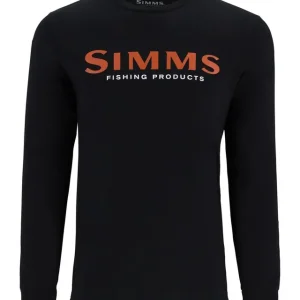 Simms Logo Shirt LS jet black-                                                                                                                                                                                                                        S