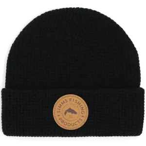 Simms Everyday Waffle Knit Beanie Mütze black-