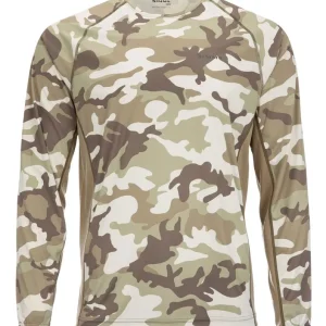 Simms Solarflex LS Crewneck Prints Langarmhemd woodland camo sandbar-                                                                                                                                                                                                                        3XL