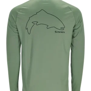 Simms Tech Tee Langarmshirt Artist Series Trout Outline field- XXL