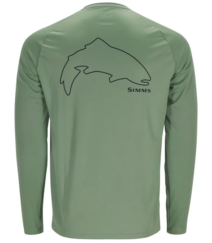 Simms Tech Tee Langarmshirt Artist Series Trout Outline field- XXL