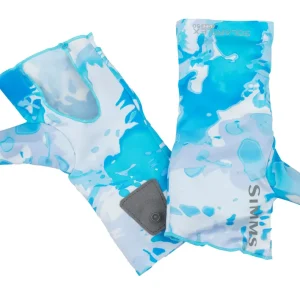 Simms Solarflex No-Finger Sunglove Handschuh cloud camo blue-