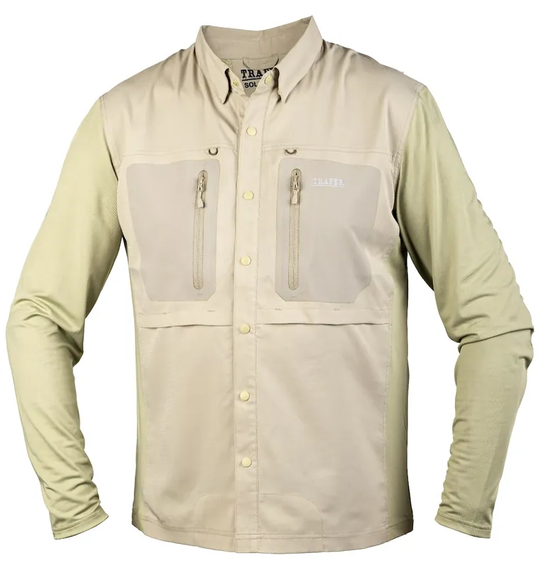 Traper Solar Pro UPF 50+ Fishing Shirt Sonnenschutz khaki- S