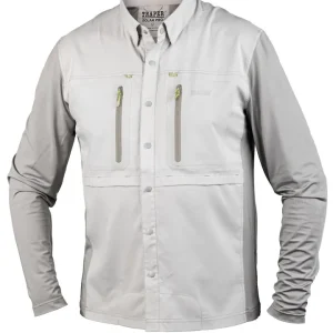 Traper Solar Pro UPF 50+ Fishing Shirt Sonnenschutz light grey- S