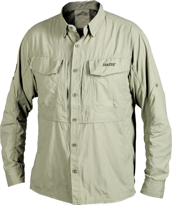 Traper Montana Guide Fishing Shirt olive green- L