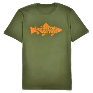 Frödin Free Rivers & Wild Fish T-Shirt khaki green-                                                                                                                                                                                                                        S