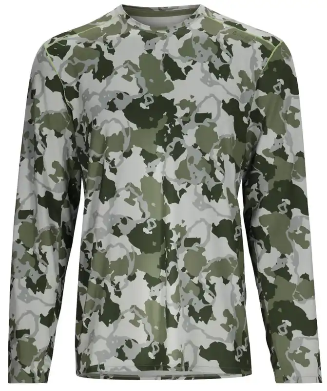 Simms Solarflex Crew Langarmhemd regiment camo clover- XXL