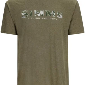 Simms Logo T-Shirt rc dark clover/military heather- XL