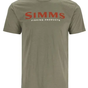 Simms Logo T-Shirt simms orange/military heather- XL