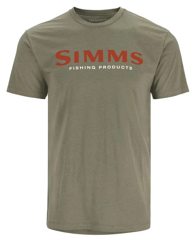 Simms Logo T-Shirt simms orange/military heather- XL