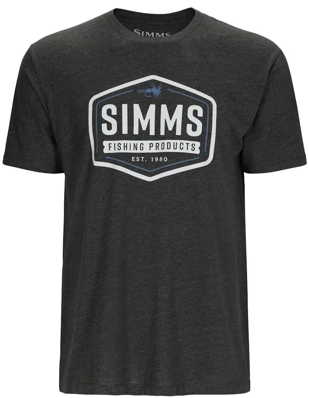 Simms Fly Patch T-Shirt charcoal heather- S