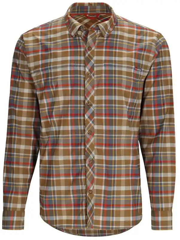 Simms Bugstopper Shirt Plaid Langarmhemd simms chestnut multi plaid- M