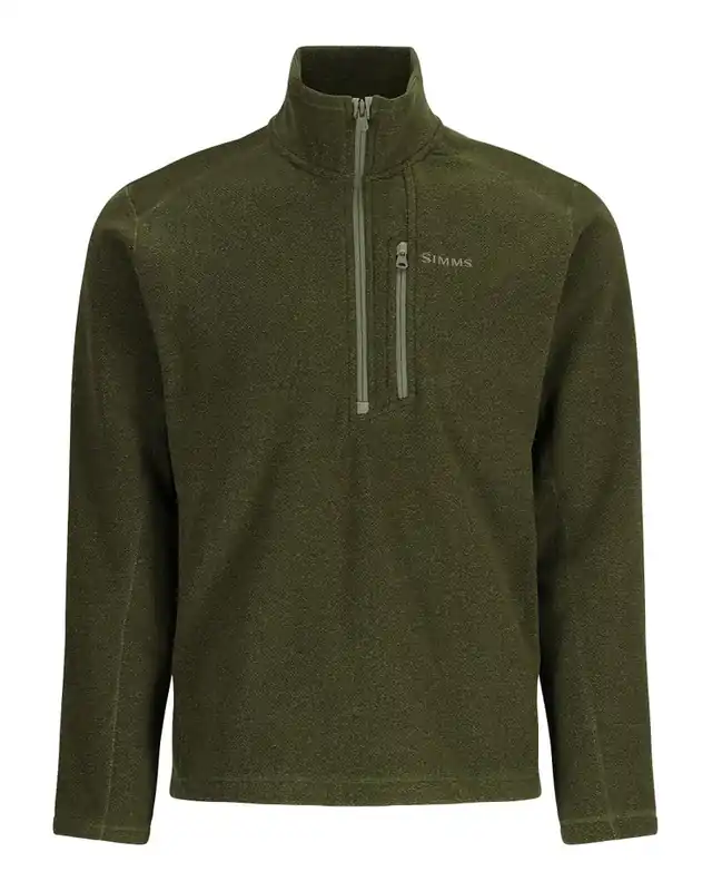 Simms Rivershed Half Zip Pullover riffle heather- M
