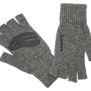 Simms Wool 1/2 Finger Glove Handschuh steel-