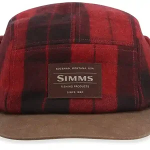 Simms Coldweather Cap Schirmmütze red buffalo plaid- S/M