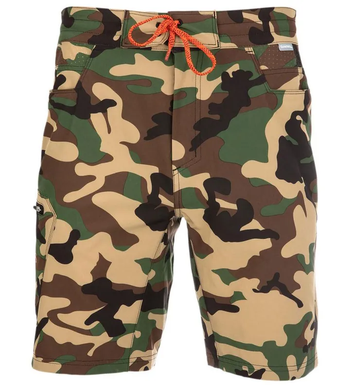 Simms Seamount Board Shorts Hose woodland camo- 30 (XS - Kid = L)