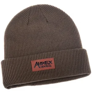 Ahrex Suede Patch Beanie Mütze brown-
