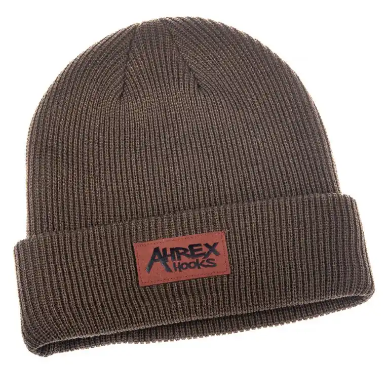 Ahrex Suede Patch Beanie Mütze brown-