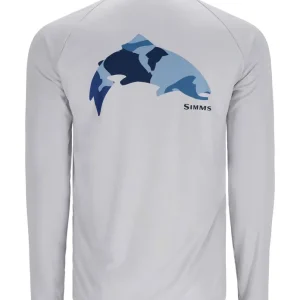Simms Tech Tee Langarmshirt Artist Series trout/sterling- XXL