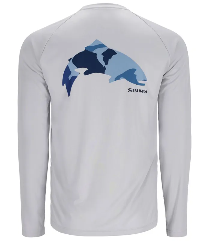 Simms Tech Tee Langarmshirt Artist Series trout/sterling- XXL