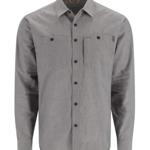 Simms Cutbank Chambray Shirt Hemd cinder chambray- S