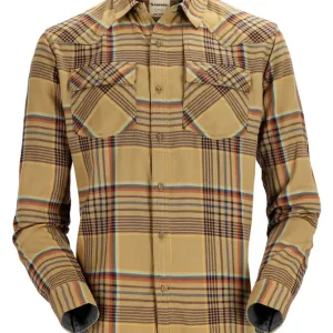 Simms Santee Flannel Shirt Hemd camel/navy/clay neo plaid-                                                                                                                                                                                                                        S