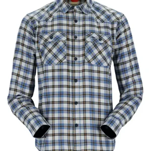 Simms Santee Flannel Shirt Hemd admiral blue/navy camp plaid-                                                                                                                                                                                                                        XXL