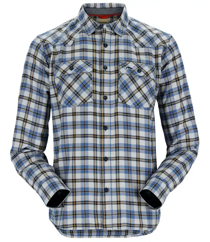 Simms Santee Flannel Shirt Hemd admiral blue/navy camp plaid- XXL