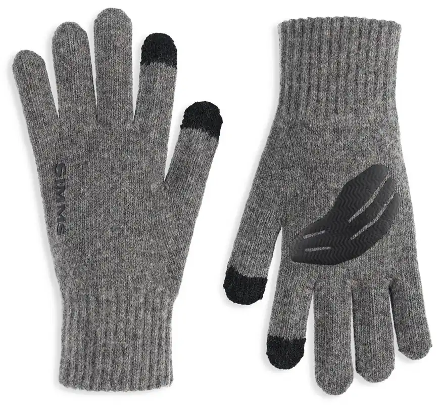 Simms Wool Full Finger Glove Handschuh steel- S/M
