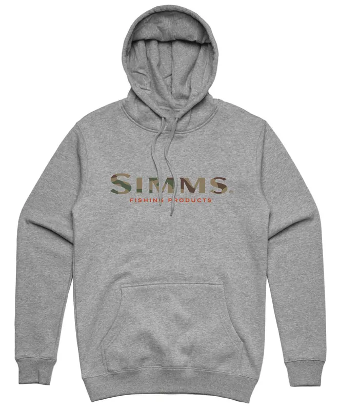 Simms Logo Hoody Kapuzenpullover grey heather- 3XL
