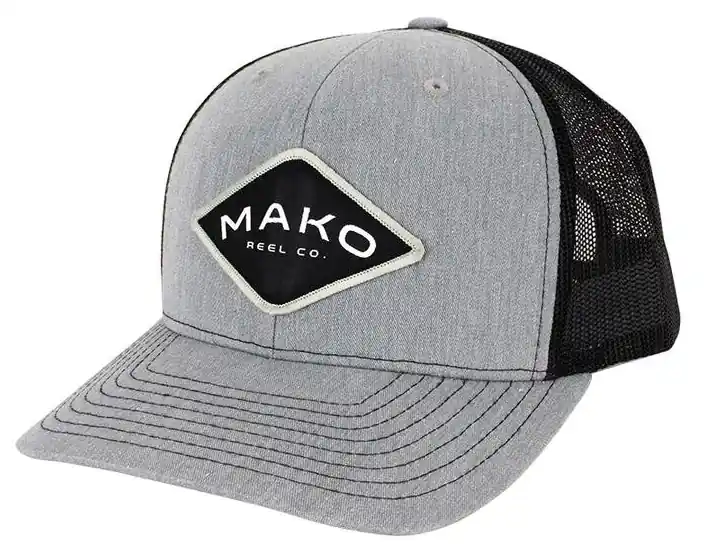 Mako Reel Co. Trucker Hat Cap Schirmmütze heather grey & black-